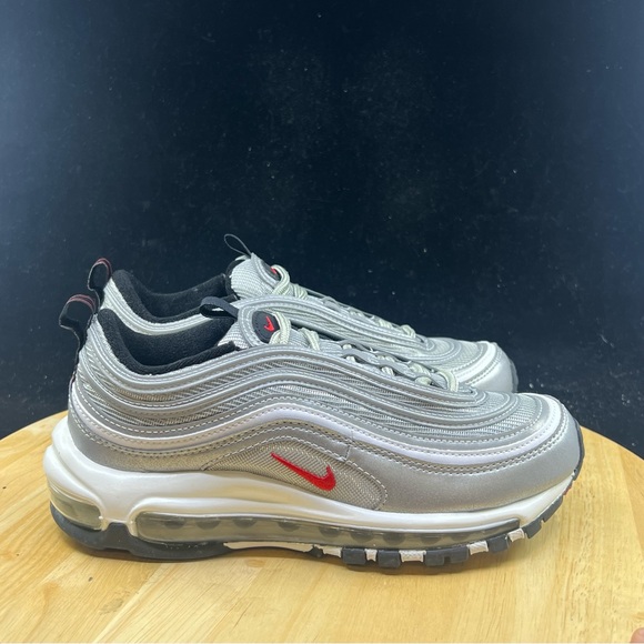 Women's Nike Air Max 97 OG “Metallic Silver/Varsity Red”Multi Size DQ9131-002 - Picture 9 of 9